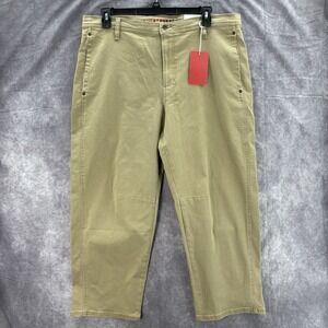 Lucky Brand Pants Womens 16/33 Tan Barrel Jambe